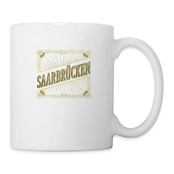 Saarbrücken Deutschland Stadt Vintage Retro - Tasse - Weiß - Rechts
