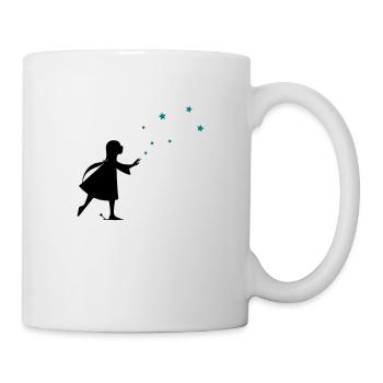 Girl and stars - Mug - white - Right