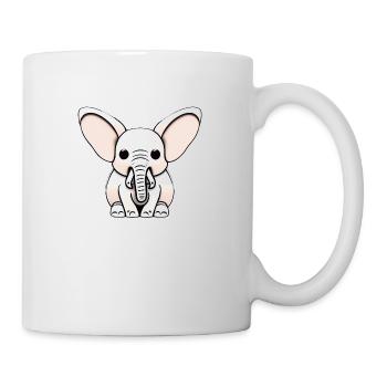 Kleiner Elefant Cartoon niedlich Abenteuer 18 - Tasse - Weiß - Rechts
