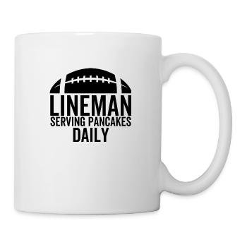 Lineman Serving Pancakes Daily - Mug - white - Right