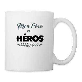 mon père ce heros cadeau - Mug blanc - blanc - Droite