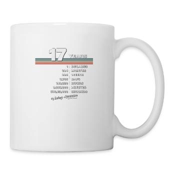 17ème Anniversaire Millésime 17 ans Rétro 204 - Mug blanc - blanc - Droite