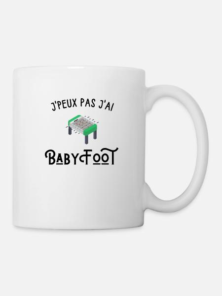 je peux pas j'ai baby foot - Mug blanc - blanc