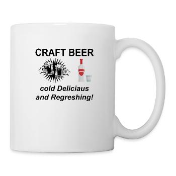 Beer Wine Whiskey Schnapps Alcohol - Mug - white - Right