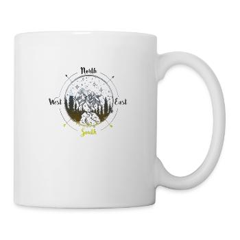 Mystic Mountain Mandala yoga boho flower freedom - Mug - white - Right