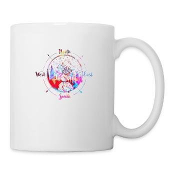 Mystic Mountain Mandala yoga boho flower freedom - Mug - white - Right