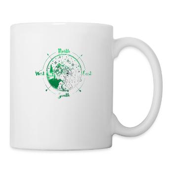 Mystic Mountain Mandala yoga boho flower freedom - Mug - white - Right