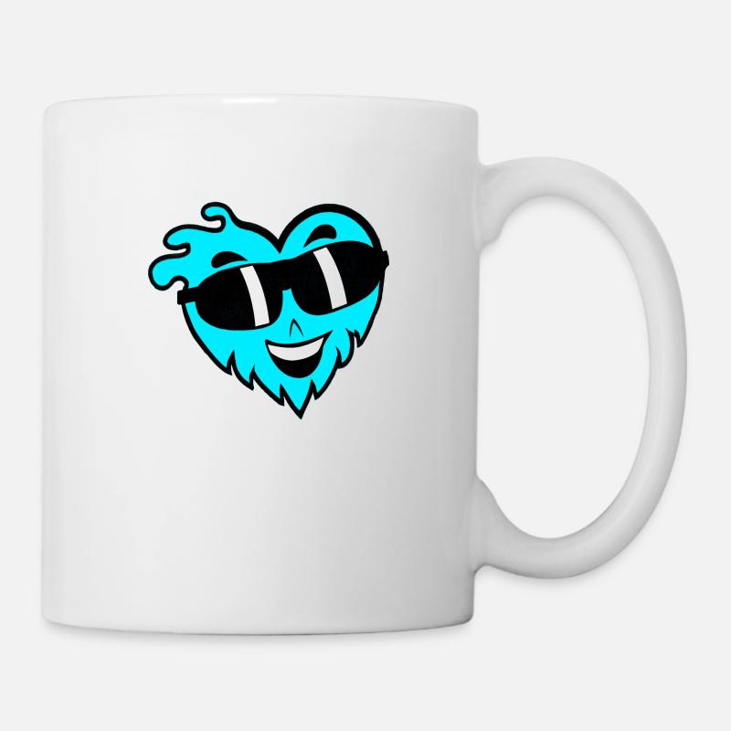 Cooles Herz mit Sonnenbrille ValentinstagCooles He - Tasse - Weiß