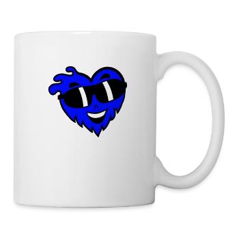 Cool heart with sunglasses Valentine's Day - Mug - white - Right
