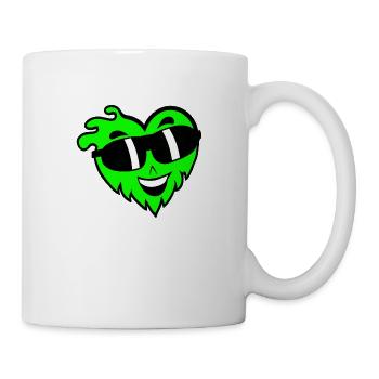 Cool heart with sunglasses Valentine's Day - Mug - white - Right