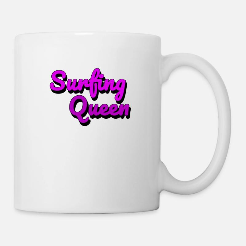 Surfing Queen - Tasse - Weiß
