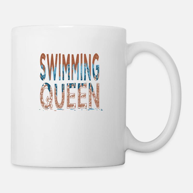 piscine natation vélo course natation drôle - Mug blanc - blanc