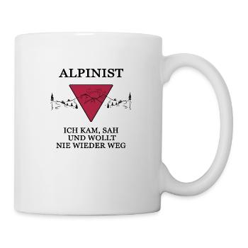 Alpinist Bergwandern alpin Bergsteiger - Tasse - Weiß - Rechts