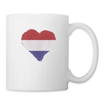 Drapeau des Pays-Bas Hollande Drapeau néerlandais - Mug blanc - blanc - Droite