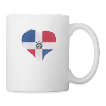 Dominikanische Republik Flagge Dom Rep Fahne Reise - Tasse - Weiß - Rechts