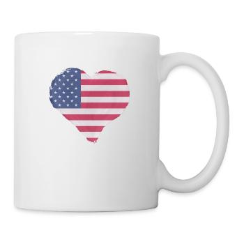 USA Flagge Amerika Fahne Stars & Stripes Patriot - Tasse - Weiß - Rechts