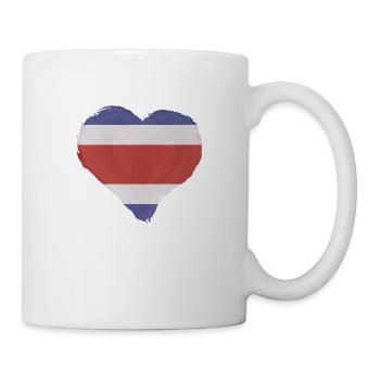 Costa Rica Flag Used Look Flag Vintage Home - Mug blanc - blanc - Droite