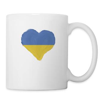Ukraine Flag Vintage Ukrainian Flag Used Look - Mug blanc - blanc - Droite