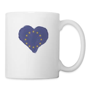 Drapeau Europe UE Euro Drapeau européen - Mug blanc - blanc - Droite