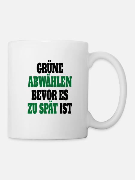Witze Grüne Die Grünen Habeck Baerbock Partei - Tasse - Weiß