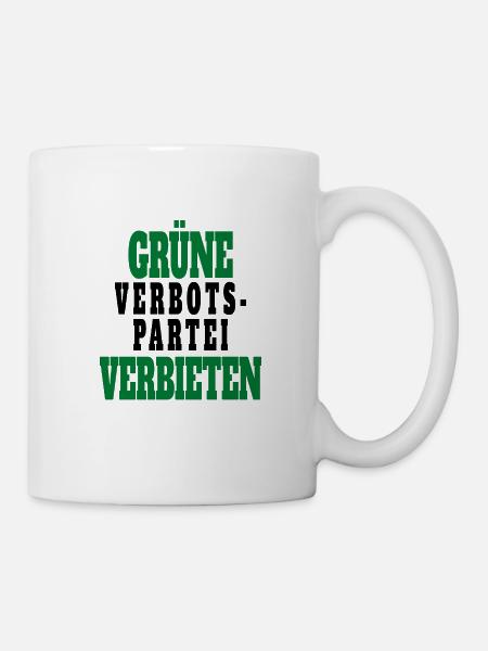 Witze Grüne Die Grünen Habeck Baerbock Partei - Tasse - Weiß