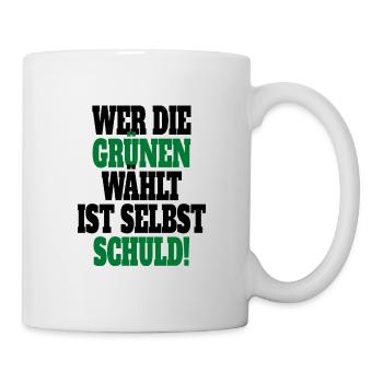 Witze Grüne Die Grünen Habeck Baerbock Partei - Tasse - Weiß - Rechts
