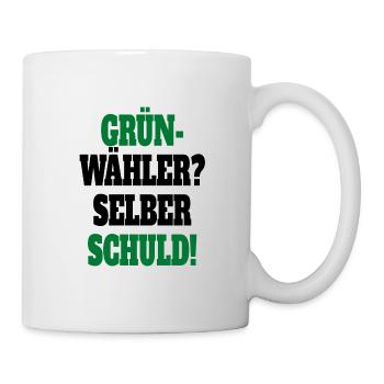 Witze Grüne Die Grünen Habeck Baerbock Partei - Tasse - Weiß - Rechts
