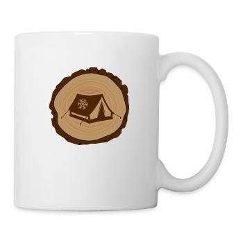 Winter camping camping in the snow Winter bivouac - Mug - white - Right