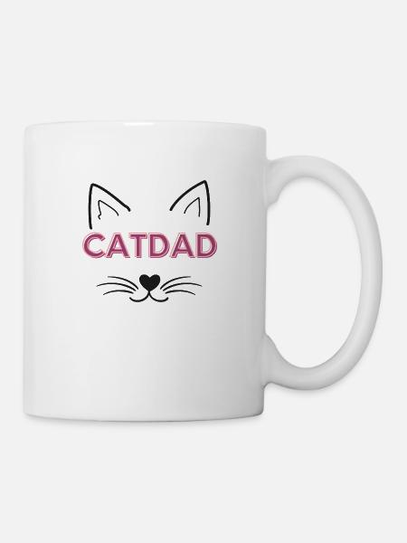 Papa chat - Mug blanc - blanc
