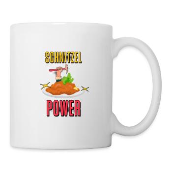 Schnitzel Power, Schnitzel Kraft - Tasse - Weiß - Rechts