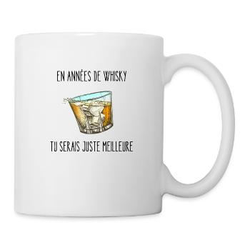 en années de whisky - Mug blanc - blanc - Droite