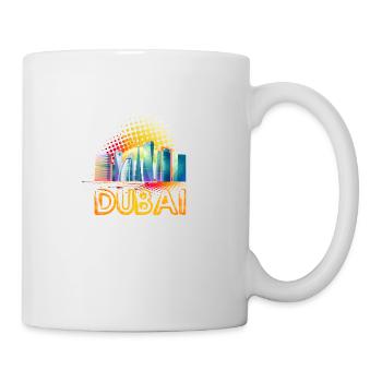 Dubaï Skyline Summer Sun Palm Beach Mer - Mug blanc - blanc - Droite
