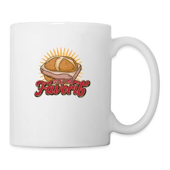 Mein Favorit Leberkäse Fleischkäse Brötchen - Tasse - Weiß - Rechts