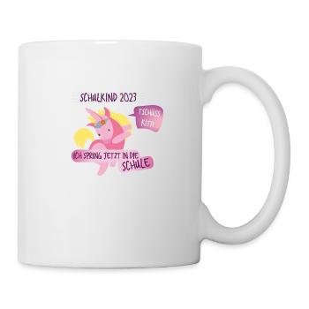 Tschüß Kita - Schulkind - Tasse - Weiß - Rechts