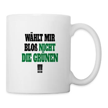 Witze Grüne Die Grünen Habeck Baerbock Partei - Tasse - Weiß - Rechts