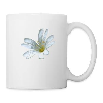 white flower starweed - Mug - white - Right