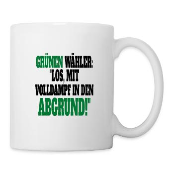 Witze Grüne Die Grünen Habeck Baerbock Partei - Tasse - Weiß - Rechts