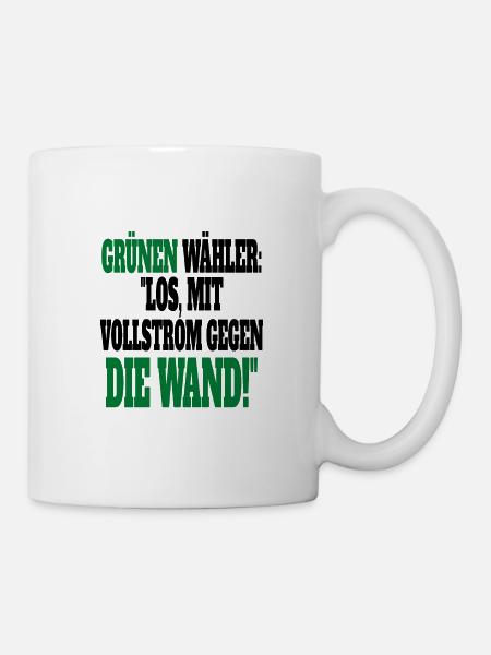 Witze Grüne Die Grünen Habeck Baerbock Partei - Tasse - Weiß