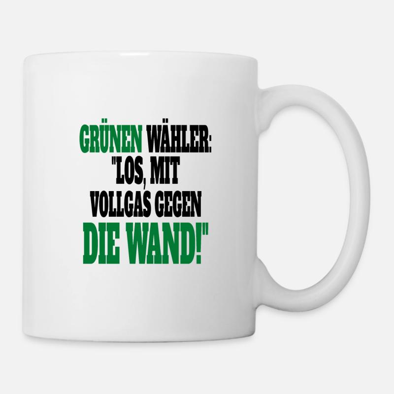 Witze Grüne Die Grünen Habeck Baerbock Partei - Tasse - Weiß