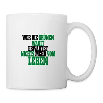 Witze Grüne Die Grünen Habeck Baerbock Partei - Tasse - Weiß - Rechts