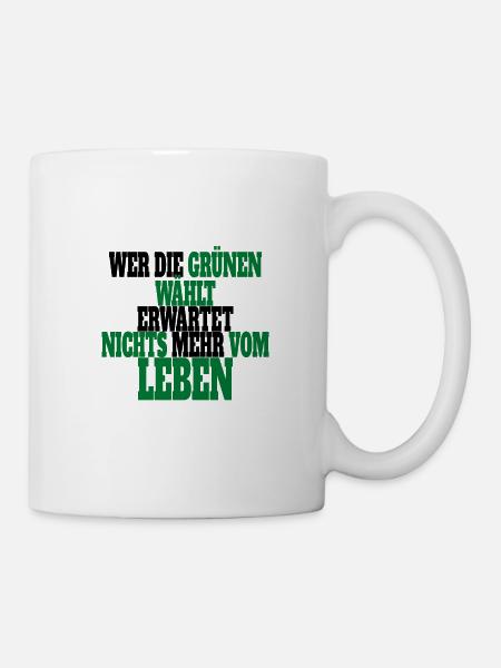 Witze Grüne Die Grünen Habeck Baerbock Partei - Tasse - Weiß