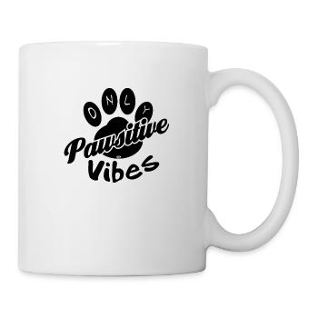 Only pawsitive vibes - Mug - white - Right