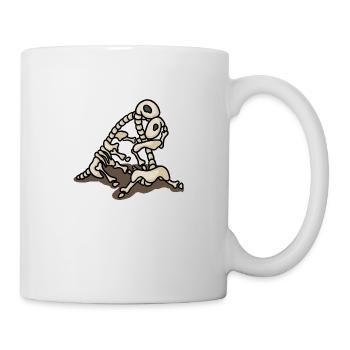 hugadino fossils, dino, cute dinosaur - Mug - white - Right