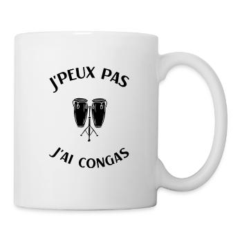 Congas humour percussionniste homme femme - Mug blanc - blanc - Droite