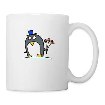 Pinguin als Bräutigam - Tasse - Weiß - Rechts