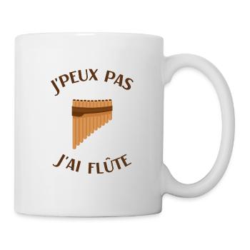 Flûte de pan humour flûtiste homme femme - Mug blanc - blanc - Droite