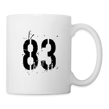 Nummer 83 - Tasse - Weiß - Rechts