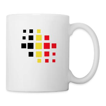 Belgium Flag Vintage Belgian Flag Distressed Look - Mug - white - Right