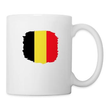 Belgium Flag Vintage Belgian Flag Used Look - Mug - white - Right