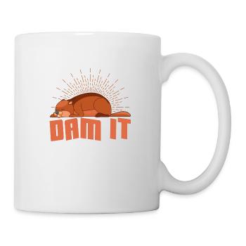 Dam It Animal Castor Rongeur - Mug blanc - blanc - Droite